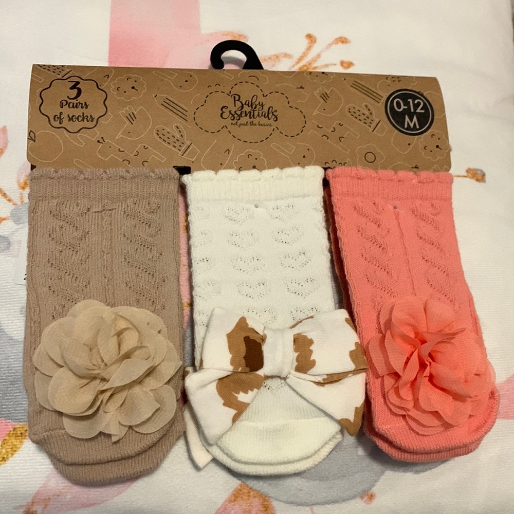 Baby Essentials 3 Pair Socks